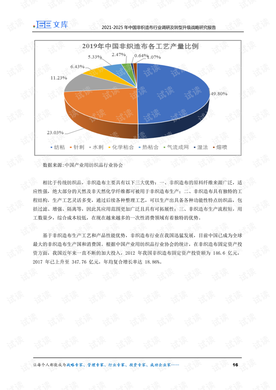 非织造布行业的基础认知